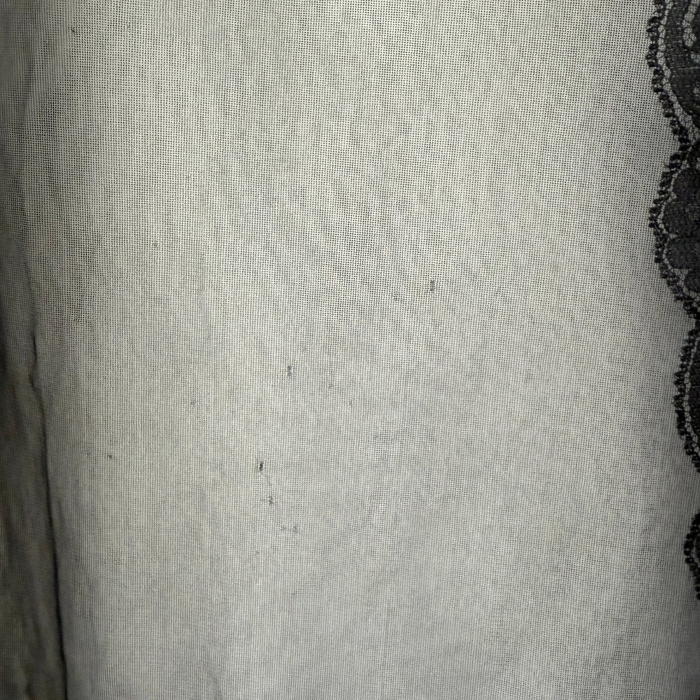 Vintage Perfectform Black Sheer Nylon Peignoir Robe XL Lace Bell Sleeve USA - Picture 7 of 10